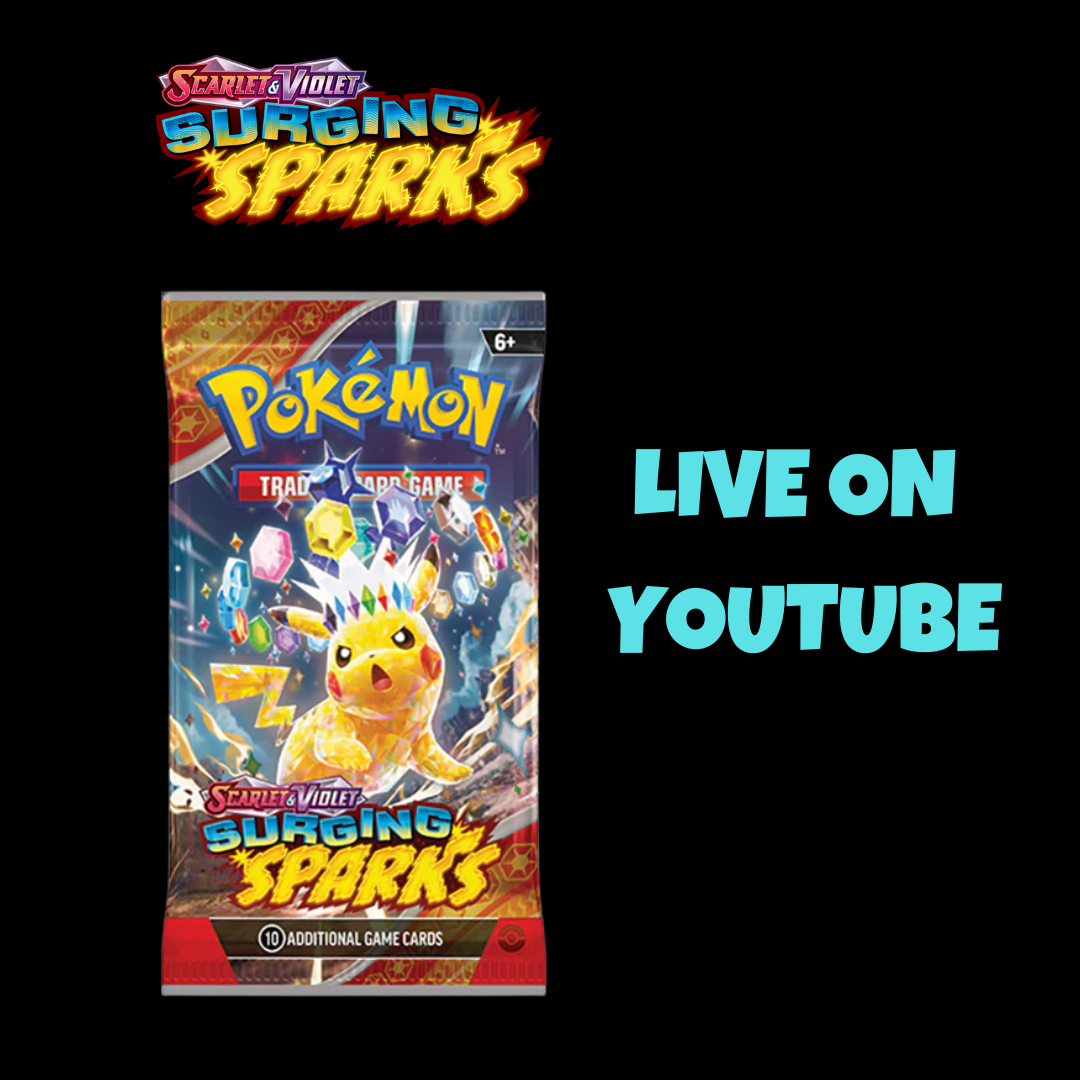 Pokemon Surging Sparks Booster Pack (YouTube LIVE)